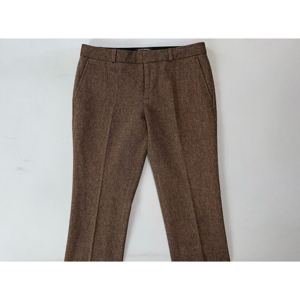 Banana Republic Reegan Fit Wool Blend Lined Flannel Dress Pants. Women's 4P, EUC - Picture 5 of 9